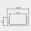 2m plastered aluminum profile, 2000x16x7mm milky glass, V-TAC