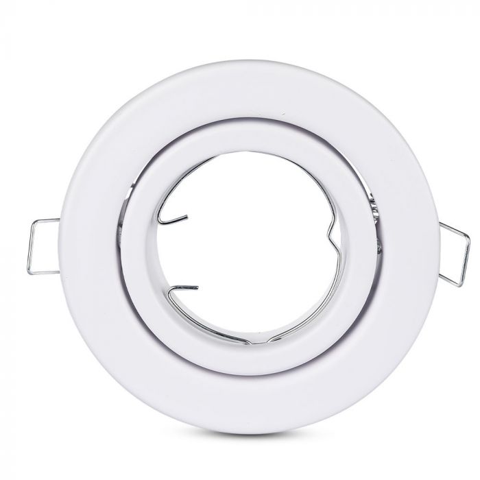 GU10 recessed frame/fixture, round, Ø99X31mm, recessed. Dimm. Ø75mm, white, V-TAC