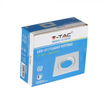GU10 recessed frame/fixture, square, 99X99x31mm, recessed. Size: 5 mm Ø75mm, white, V-TAC