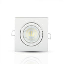 GU10 recessed frame/fixture, square, 99X99x31mm, recessed. Size: 5 mm Ø75mm, white, V-TAC