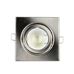GU10 infälld ram/armatur, kvadratisk, 99X99x31mm, infälld. Storlek: 5 mm Ø75 mm, satin nickel, V-TAC