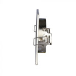 GU10 infälld ram/armatur, kvadratisk, 99X99x31mm, infälld. Storlek: 5 mm Ø75 mm, satin nickel, V-TAC