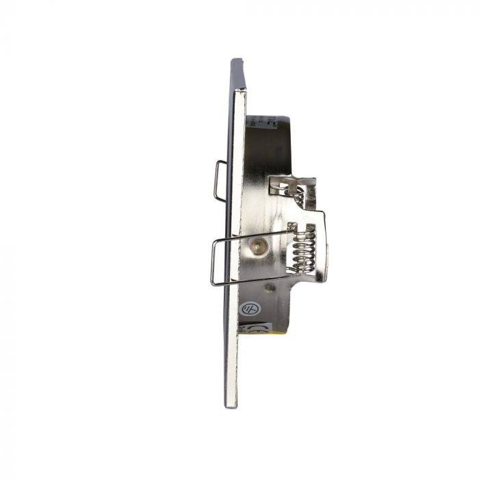 GU10 infälld ram/armatur, kvadratisk, 99X99x31mm, infälld. Storlek: 5 mm Ø75 mm, satin nickel, V-TAC