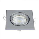 GU10 recessed frame/fixture, square, 99X99x31mm, recessed. Size: 5 mm Ø75mm, chrome-plated, V-TAC