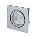 GU10 recessed frame/fixture, square, 99X99x31mm, recessed. Size: 5 mm Ø75mm, chrome-plated, V-TAC