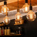 Brūna E27 spuldzes patrona ar vadu un savienojumu pie griestiem, V-TAC