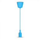 Zila E27 spuldzes patrona ar vadu un savienojumu pie griestiem, V-TAC