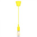 Dzeltena E27 spuldzes patrona ar vadu un savienojumu pie griestiem, V-TAC