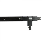 Skenkontakt i aluminium, 4-kärnig (väg-)skena, svart, V-TAC
