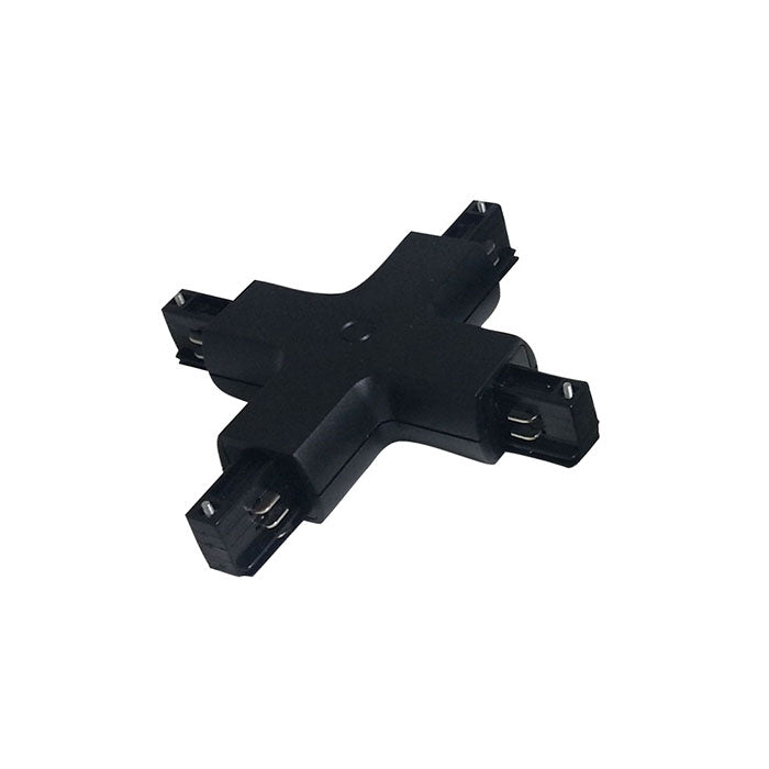 Алюминиевый поперечный стык рельсов, 4-х жильные (дорожные) рельсы, черный, V-TAC