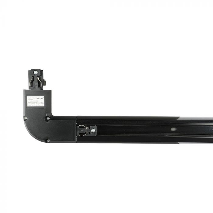 L-hörnförband för 4core (väg)räls i aluminium, svart, V-TAC