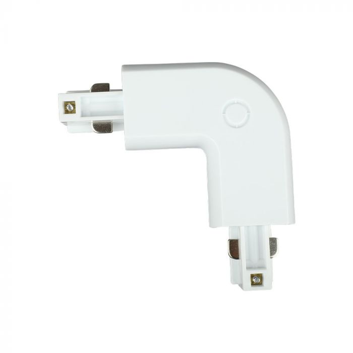 Alumīnija sliedes L stūra savienojums 4core (ceļu) sliedēm, balts, V-TAC