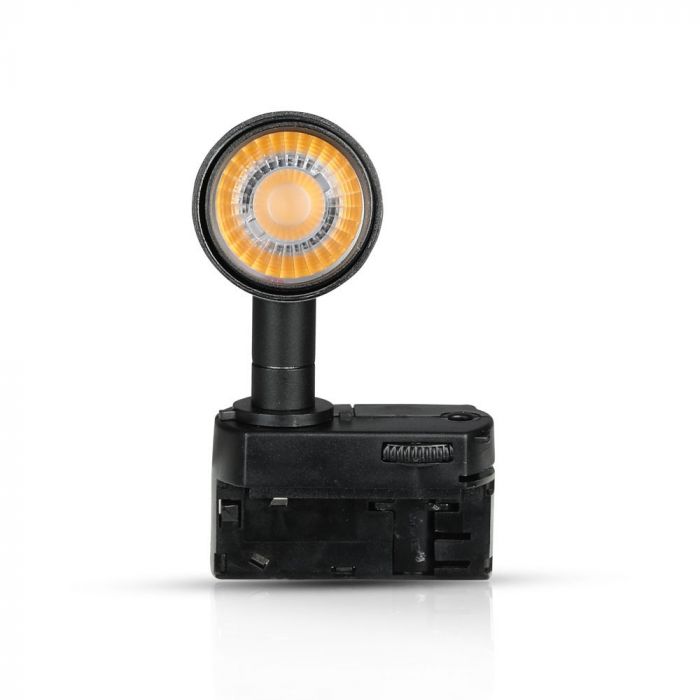 7W (420Lm) LED COB strålkastare för strömskenor, V-TAC SAMSUNG CHIP, IP20, 5 års garanti, varmvitt ljus 3000K