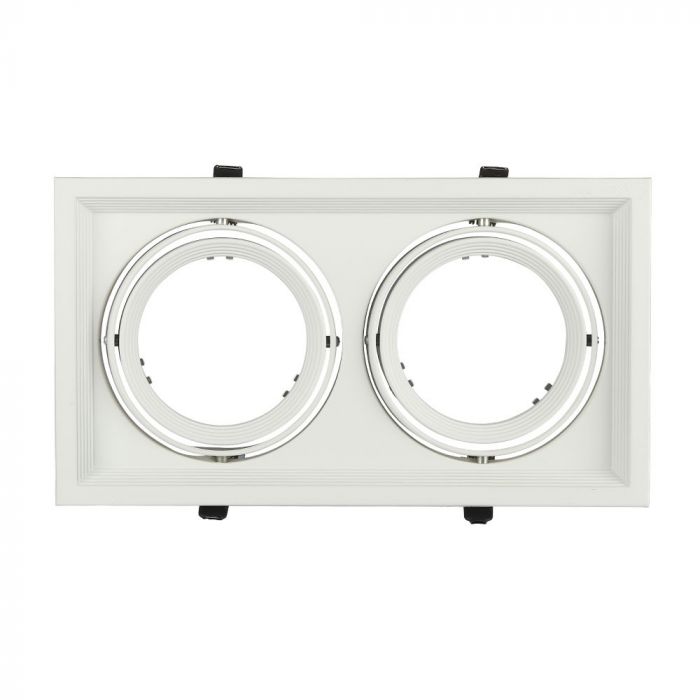 AR111 recessed frame/fixture for 2 bulbs, white, V-TAC