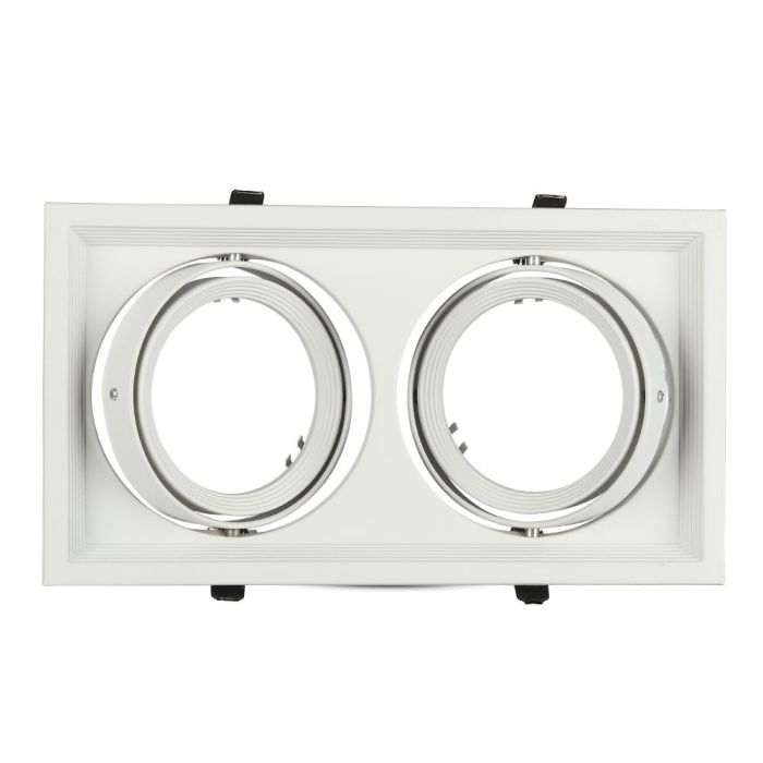 AR111 recessed frame/fixture for 2 bulbs, white, V-TAC