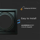 AR111 iebūvējams karkass/armatūra 1 spuldzei, melns, V-TAC