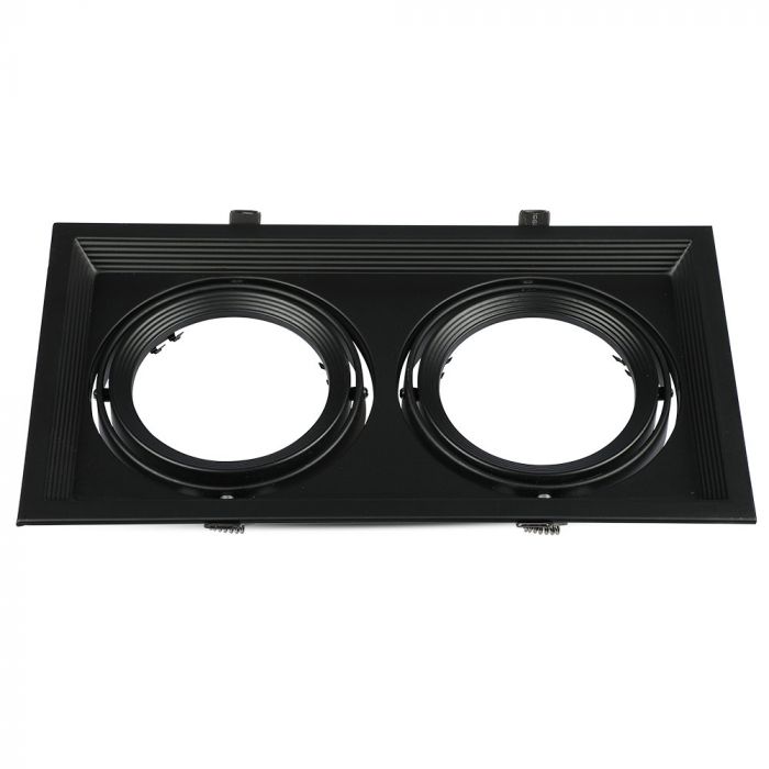 AR111 recessed frame/fixture for 2 bulbs, black, V-TAC