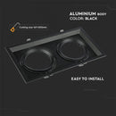 Встраиваемая рамка/кронштейн AR111 на 2 лампы, черный, V-TAC