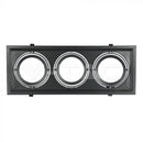 AR111 süvistatav raam/valgusti 3 lambile, must, V-TAC