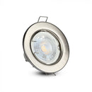 GU10 recessed frame/fixture, 2 pcs, round, Ø80X30mm, recessed Dimm. Ø65mm, satin nickel, V-TAC