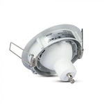 GU10 recessed frame/fixture, round, adjustable lighting angle, Ø82X25 mm, recessed Ø74 mm, white, V-TAC