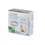 GU10 recessed frame/fixture, round, adjustable lighting angle, Ø82X25 mm, recessed Ø74 mm, white, V-TAC