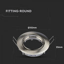 GU10 recessed frame/fixture, round, adjustable lighting angle, Ø82X25 mm, recessed Ø74 mm, satin nickel, V-TAC