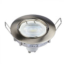 GU10 recessed frame/fixture, round, adjustable lighting angle, Ø82X25 mm, recessed Ø74 mm, satin nickel, V-TAC