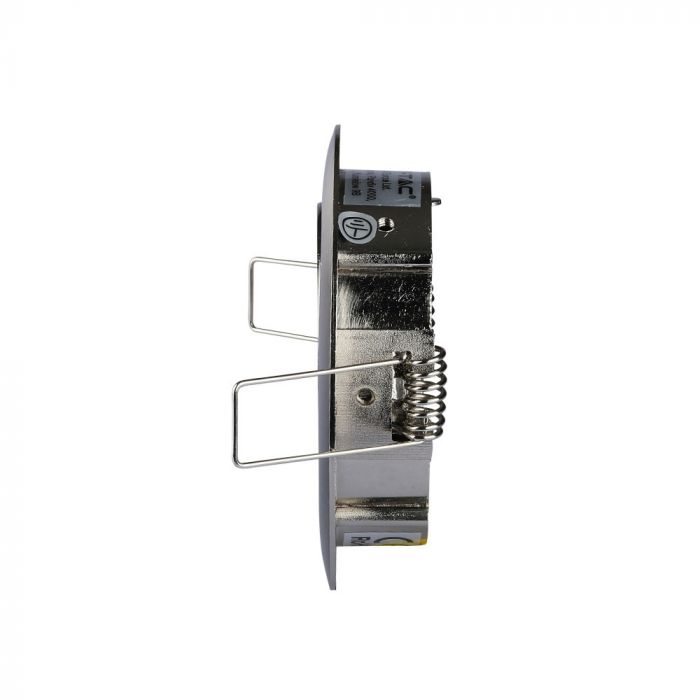 GU10 recessed frame/fixture, round, adjustable lighting angle, Ø82X25 mm, recessed Ø74 mm, satin nickel, V-TAC