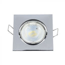 GU10 recessed frame/fixture, square, adjustable light direction, 80X80x25mm, recessed. Ø74mm, chrome-plated, V-TAC