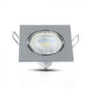 GU10 recessed frame/fixture, square, adjustable light direction, 80X80x25mm, recessed. Ø74mm, chrome-plated, V-TAC