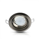 GU10 recessed frame/fixture, round, adjustable light direction, Ø100X45mm, recessed Ø90mm, satin nickel, V-TAC