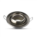 GU10 recessed frame/fixture, round, adjustable light direction, Ø100X45mm, recessed Ø90mm, satin nickel, V-TAC