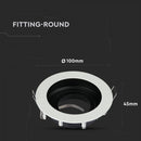 GU10 built-in frame/fixture, round shape, white, V-TAC