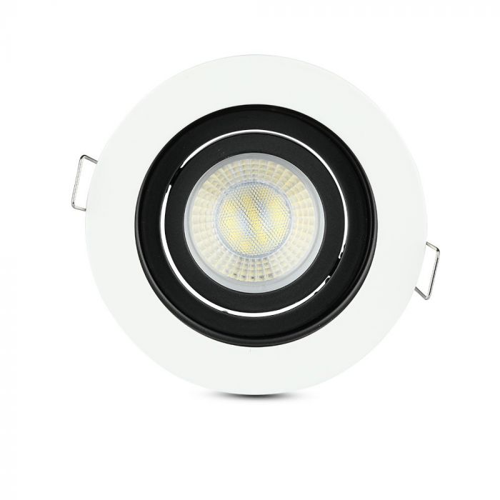 GU10 built-in frame/fixture, round shape, white, V-TAC