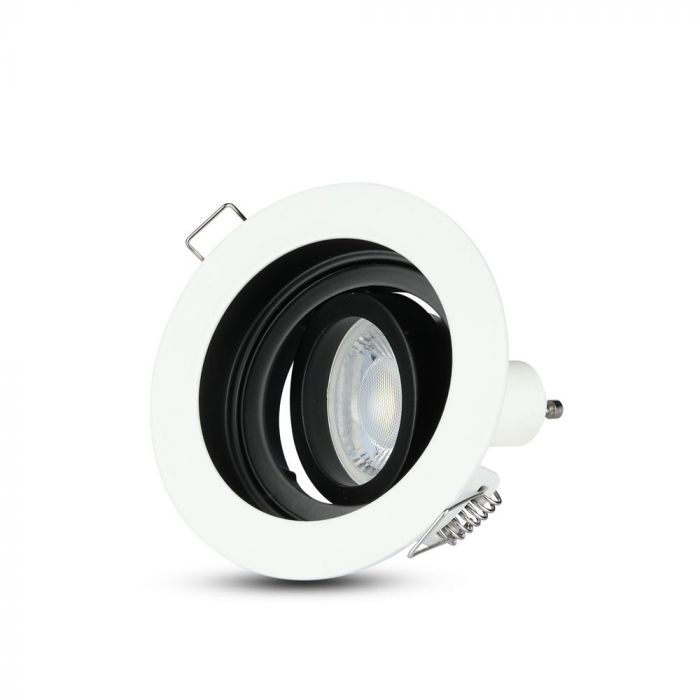 GU10 built-in frame/fixture, round shape, white, V-TAC