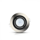 GU10 recessed frame/fixture, round, adjustable light direction, Ø100X45mm, recessed Ø90mm, satin nickel, V-TAC