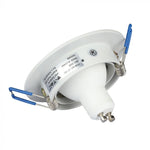 GU11 recessed frame/fixture, round, adjustable light direction, Ø91X25mm, recessed. Ø75mm, white, V-TAC