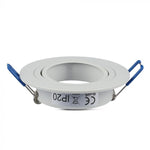GU11 recessed frame/fixture, round, adjustable light direction, Ø91X25mm, recessed. Ø75mm, white, V-TAC