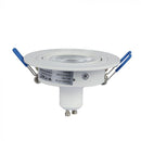 GU11 recessed frame/fixture, round, adjustable light direction, Ø91X25mm, recessed. Ø75mm, white, V-TAC