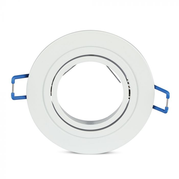 GU11 recessed frame/fixture, round, adjustable light direction, Ø91X25mm, recessed. Ø75mm, white, V-TAC