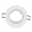 GU11 recessed frame/fixture, round, adjustable light direction, Ø91X25mm, recessed. Ø75mm, white, V-TAC
