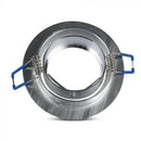 GU10 recessed frame/fixture, round, adjustable light direction, Ø91X25mm, recessed. Ø75mm, brushed aluminium, V-TAC