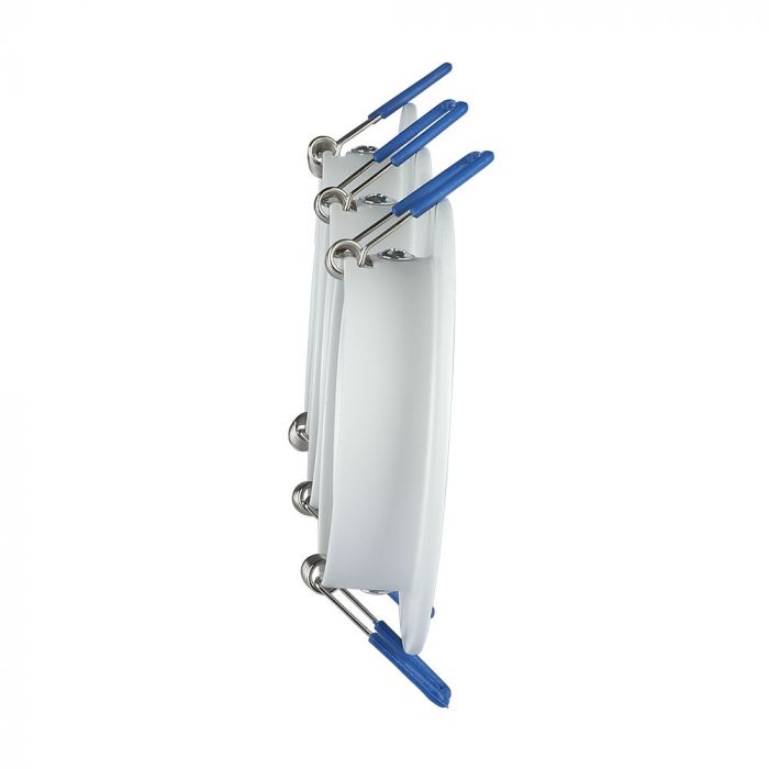 GU10 recessed frame/fixture for 3 bulbs, round shape, adjustable light direction, 255X91mm, recessed 235x75mm, white, V-TAC
