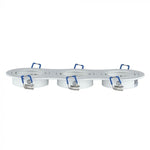 GU10 recessed frame/fixture for 3 bulbs, round shape, adjustable light direction, 255X91mm, recessed 235x75mm, white, V-TAC