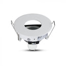GU10 recessed frame/fixture, round, adjustable light direction, Ø88X38mm, recessed. Ø75mm, white, V-TAC