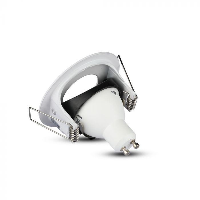GU10 recessed frame/fixture, round, adjustable light direction, Ø88X38mm, recessed. Ø75mm, white, V-TAC