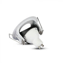 GU10 recessed frame/fixture, round, adjustable light direction, Ø88X38mm, recessed. Ø75mm, white, V-TAC