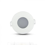 GU10 recessed frame/fixture, round, IP54, Ø84x38mm, recessed. Dimm. Ø75mm, white, V-TAC