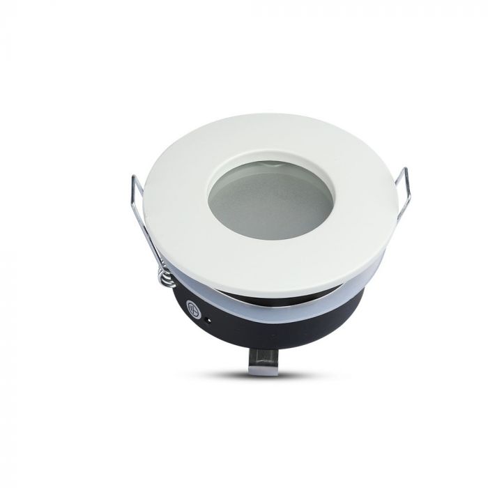 GU10 recessed frame/fixture, round, IP54, Ø84x38mm, recessed. Dimm. Ø75mm, white, V-TAC